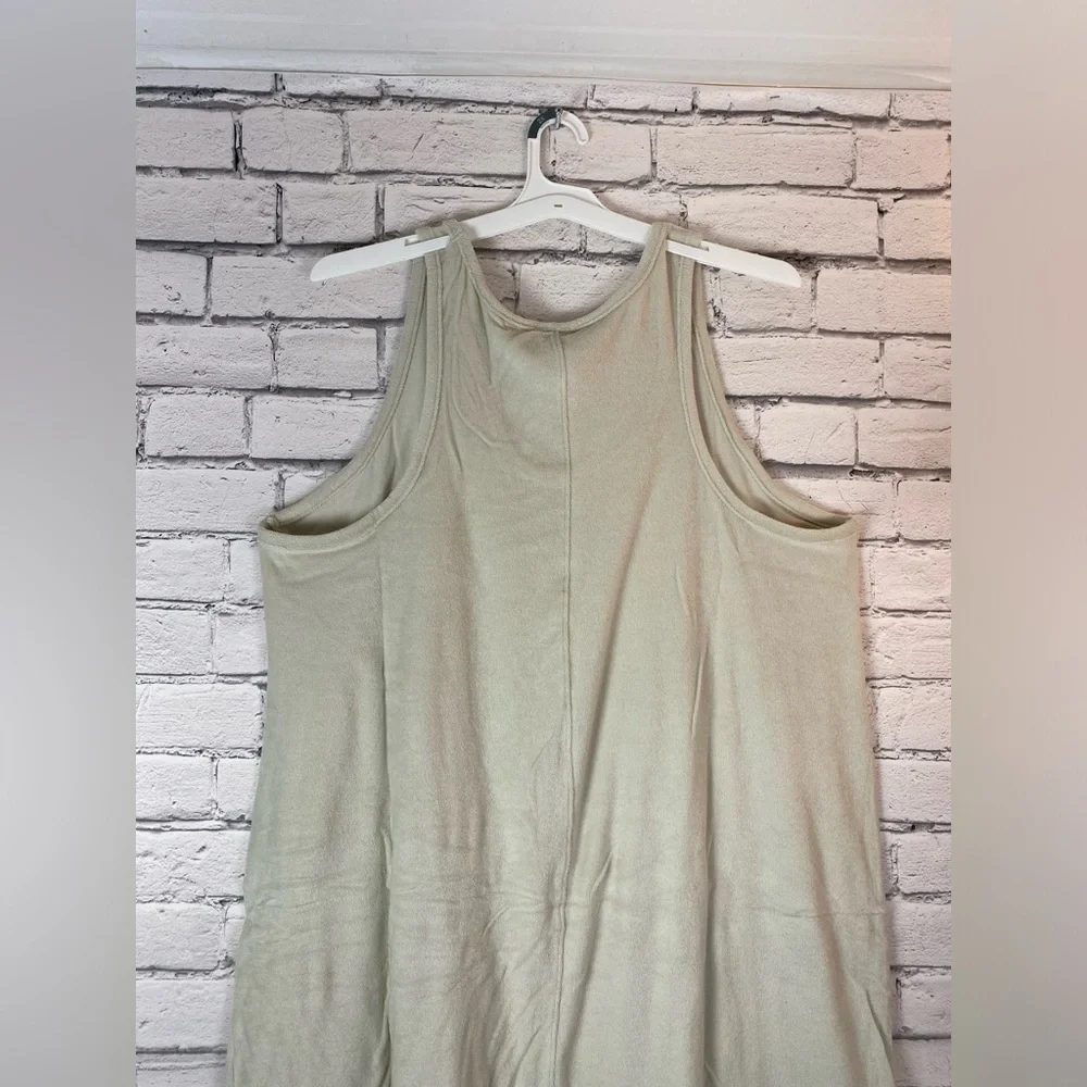 Womens Terry Tank Dress size 2X- A New Day - Tan Plus Size Swim Coverup NWT